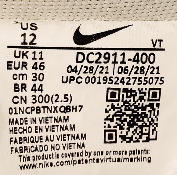 Men's Nike Air Force 1 '07 University Blue White 2021 Low Size: 12 (DC2911-400) - Picture 2 of 10